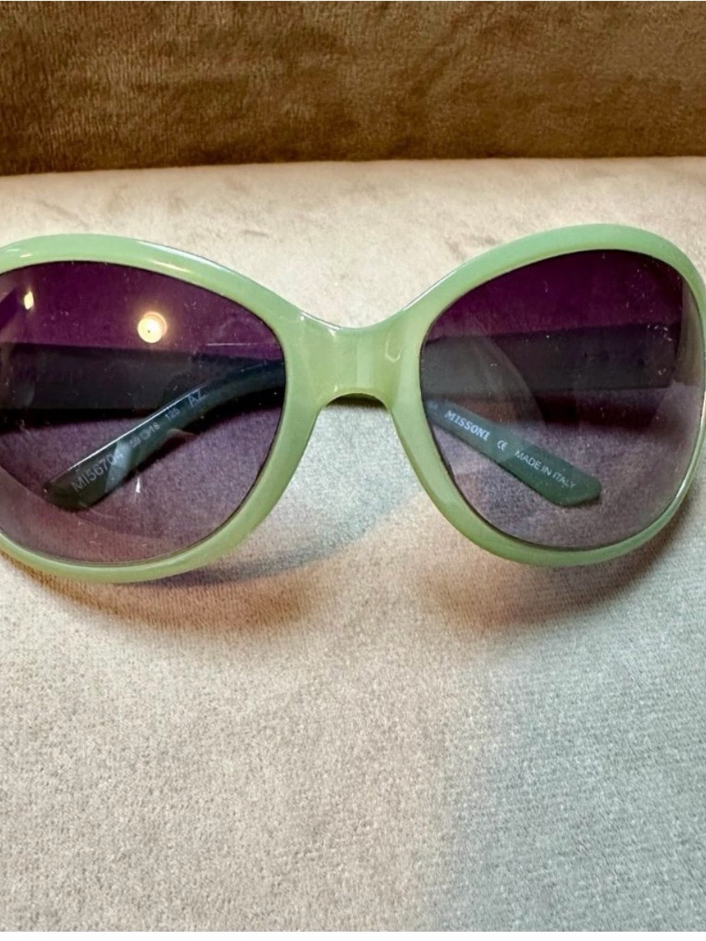 Missoni Light Green Oversized Women's Sunglasses